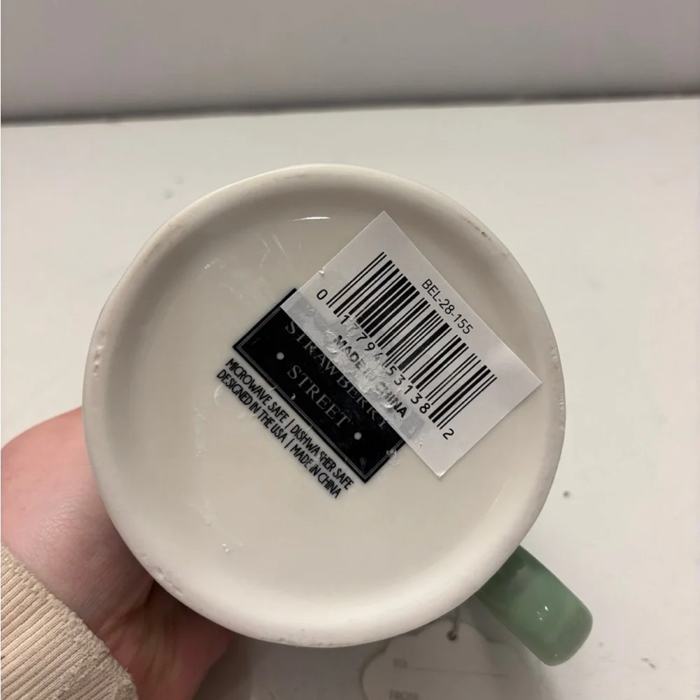 Green and White Checkered Mug